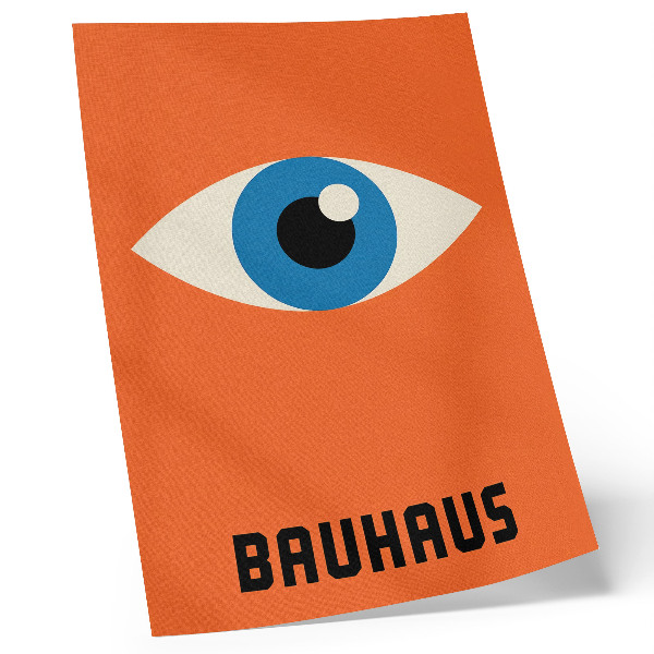 Plakat Oko u geometrijskim oblicima na narančastoj pozadini