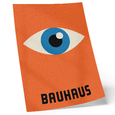 Plakat Oko u geometrijskim oblicima na narančastoj pozadini