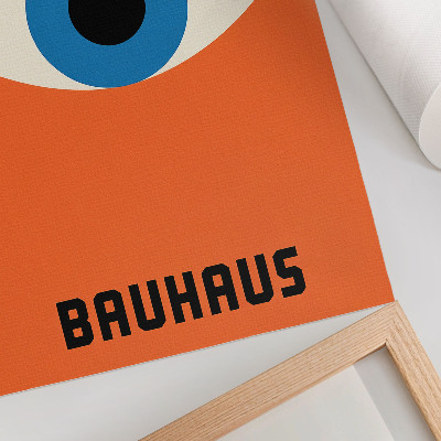 Plakat Oko u geometrijskim oblicima na narančastoj pozadini