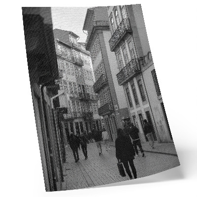 Dekorativni plakat Ulična crno-bijela arhitektura ljudi