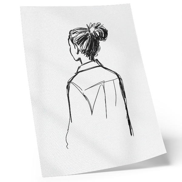 Zidni plakat Minimalistička silueta crno-bijeli kontrast