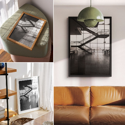 Tisak na platno Geometrijska elegancija modernih stepenica