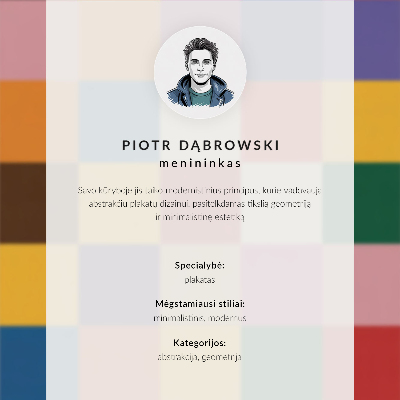 Zidni plakat Minimalistička grafika s plavim pravokutnicima