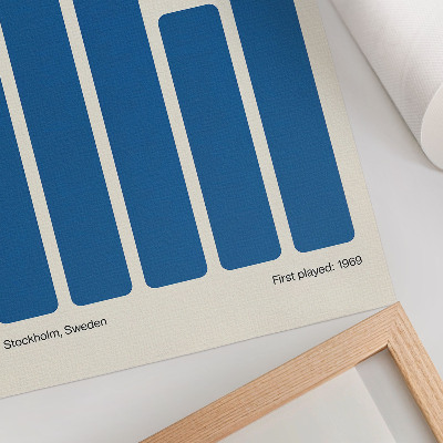Zidni plakat Minimalistička grafika s plavim pravokutnicima