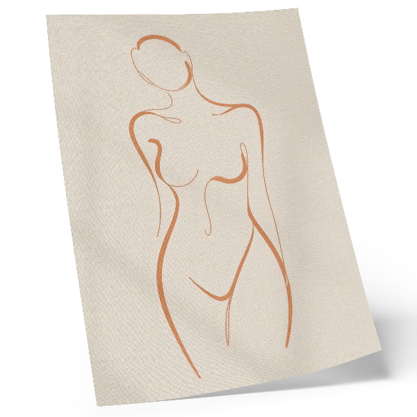 Plakat Elegancija minimalističke ženske konture i kompozicije