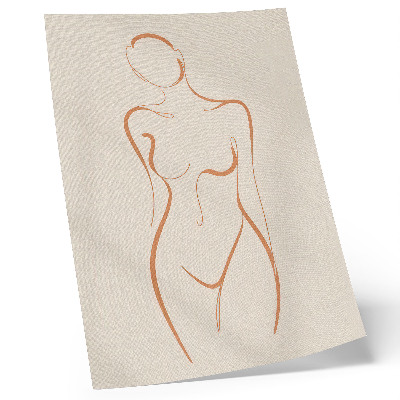 Plakat Elegancija minimalističke ženske konture i kompozicije