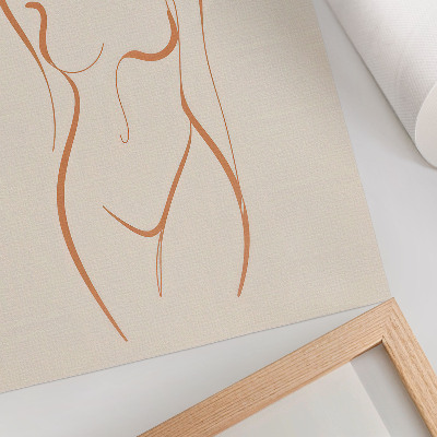 Plakat Elegancija minimalističke ženske konture i kompozicije