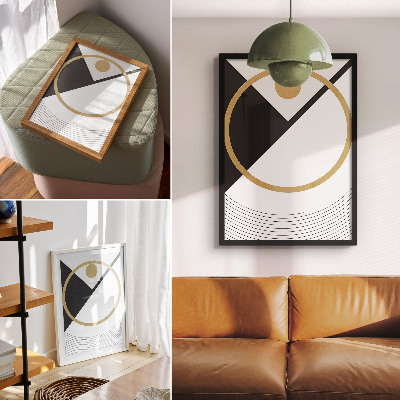 Tisak na platno Geometrijski uzorak, kontrastne boje, moderan stil