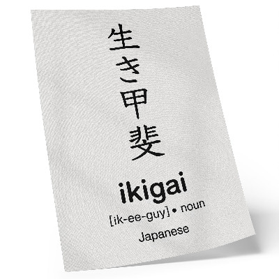 Tisak na platno Crno-bijeli japanski znakovi elegancija mudrost