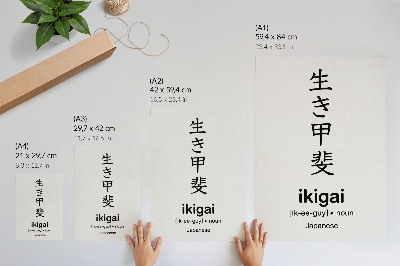 Tisak na platno Crno-bijeli japanski znakovi elegancija mudrost