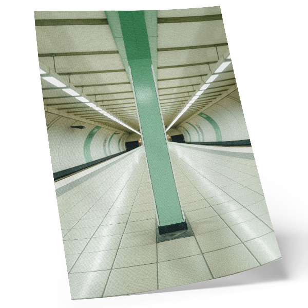 Zidni plakat Simetrična zelena struktura svemirskog tunela