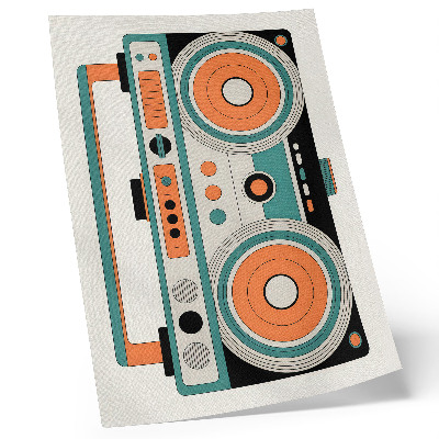 Zidni plakat Retro stil s izražajnim oblicima i kontrastima