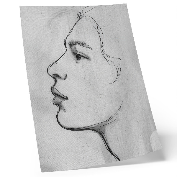 Plakat Minimalistička moderna skica kontura lica
