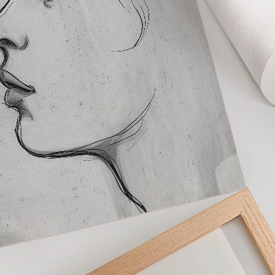 Plakat Minimalistička moderna skica kontura lica