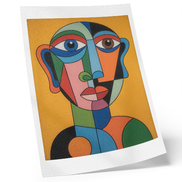 Tisak na platno Geometrijski portret živih boja modernog stila