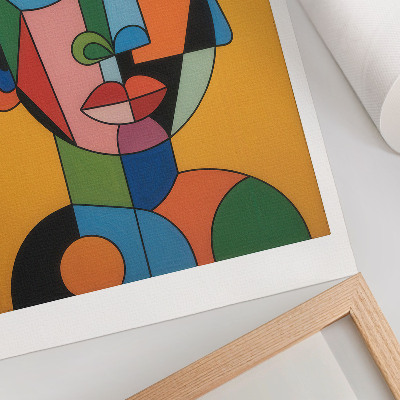 Tisak na platno Geometrijski portret živih boja modernog stila