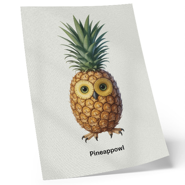 Plakat Maštovita kombinacija ananasa i sove