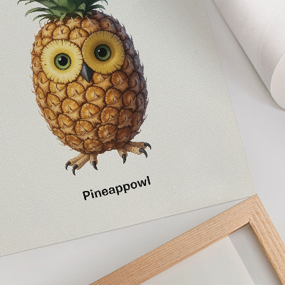 Plakat Maštovita kombinacija ananasa i sove