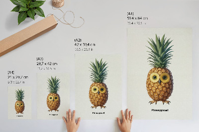 Plakat Maštovita kombinacija ananasa i sove