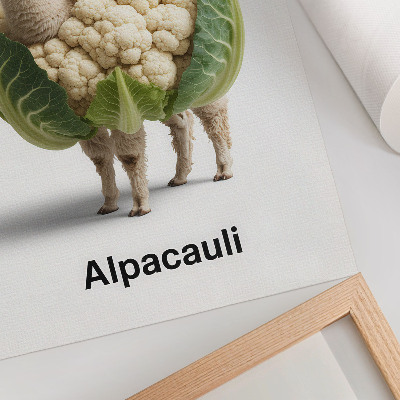 Dekorativni plakat Neobična kombinacija alpake i cvjetače