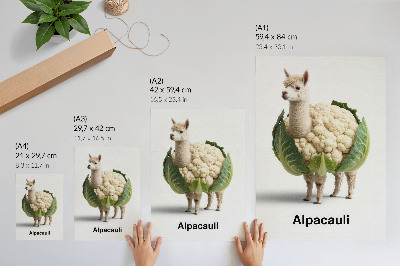 Dekorativni plakat Neobična kombinacija alpake i cvjetače
