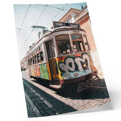 Zidni plakat Tramvajski grafiti urbana ulična arhitektura