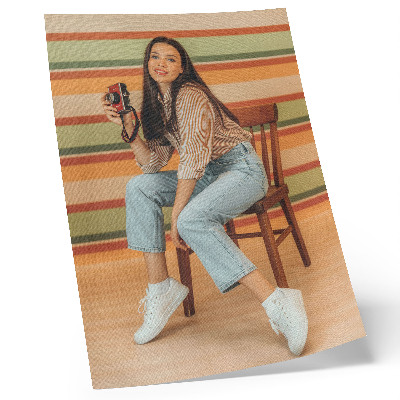 Tisak na platno Retro inspiracija pozitivne vibracije horizontalne pruge