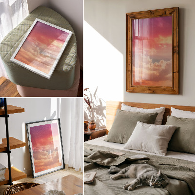 Zidni plakat Pastelni oblaci, mirni zalazak sunca