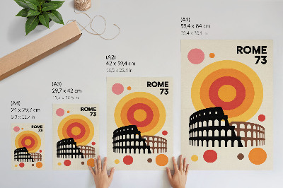 Dekorativni plakat Umjetnički retro krugovi Koloseja