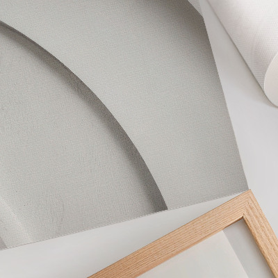 Tisak na platno Minimalistička kompozicija s bijelim krivuljama