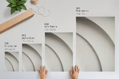 Tisak na platno Minimalistička kompozicija s bijelim krivuljama