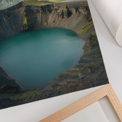 Zidni plakat Tirkizno jezero, planine, prekrasni oblaci