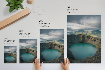 Zidni plakat Tirkizno jezero, planine, prekrasni oblaci