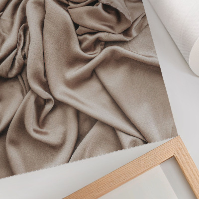 Dekorativni plakat Bež materijal, nježni nabori, ugodna atmosfera