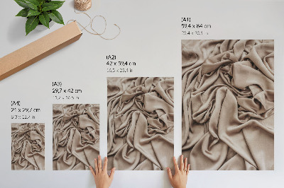 Dekorativni plakat Bež materijal, nježni nabori, ugodna atmosfera