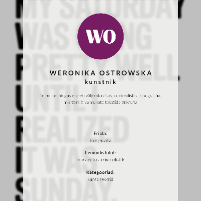 Dekorativni plakat Crni tekst na bijeloj pozadini s popisom opcija
