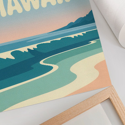 Dekorativni plakat Moderna tipografija prirodnih pejzaža plaža