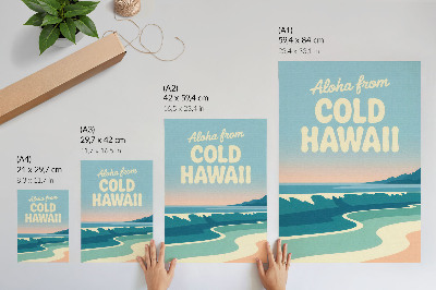 Dekorativni plakat Moderna tipografija prirodnih pejzaža plaža