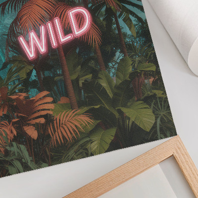 Dekorativni plakat Svježina neonskog znaka tropskog lišća