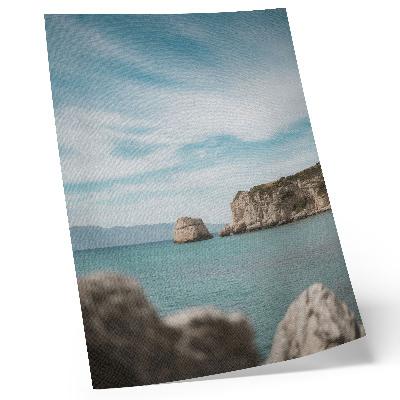 Plakat Stijene, more, plavo nebo