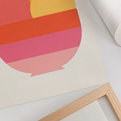 Dekorativni plakat Živahni krugovi u zdjeli, minimalistički stil