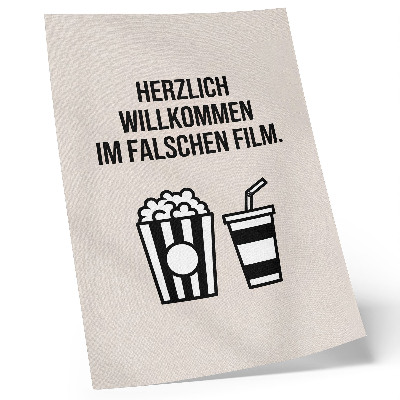 Zidni plakat Značajna tekstualna ikonografija kino bež pozadina