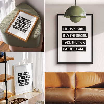 Tisak na platno Slova na crnoj pozadini, inspirativna tipografija