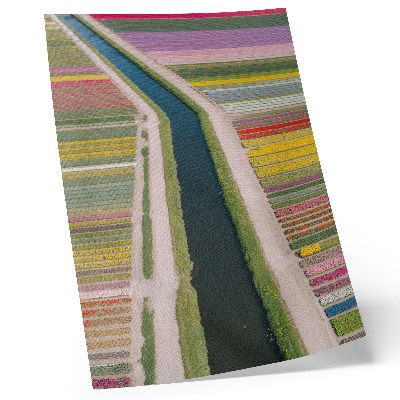 Dekorativni plakat Šarene pruge cvijeća uz kanal