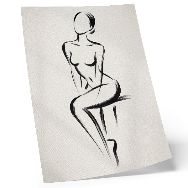Dekorativni plakat Minimalistički kontrast siluete crno-bijelo
