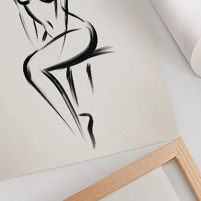 Dekorativni plakat Minimalistički kontrast siluete crno-bijelo