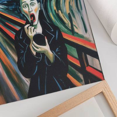 Zidni plakat Izražajna figura, žive boje, dinamične linije