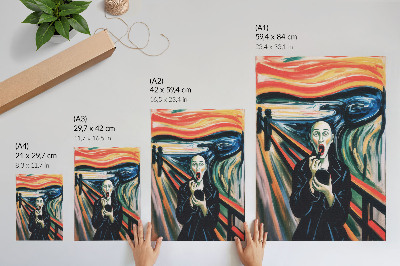 Zidni plakat Izražajna figura, žive boje, dinamične linije