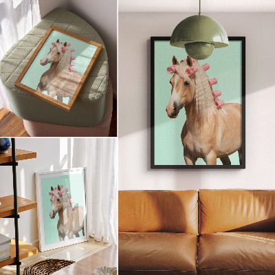 Zidni plakat Lagani kaput za konje u pastelnim melodijama, valjci