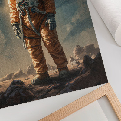 Dekorativni plakat Astronaut na noćnom nebu izvanzemaljskog planeta